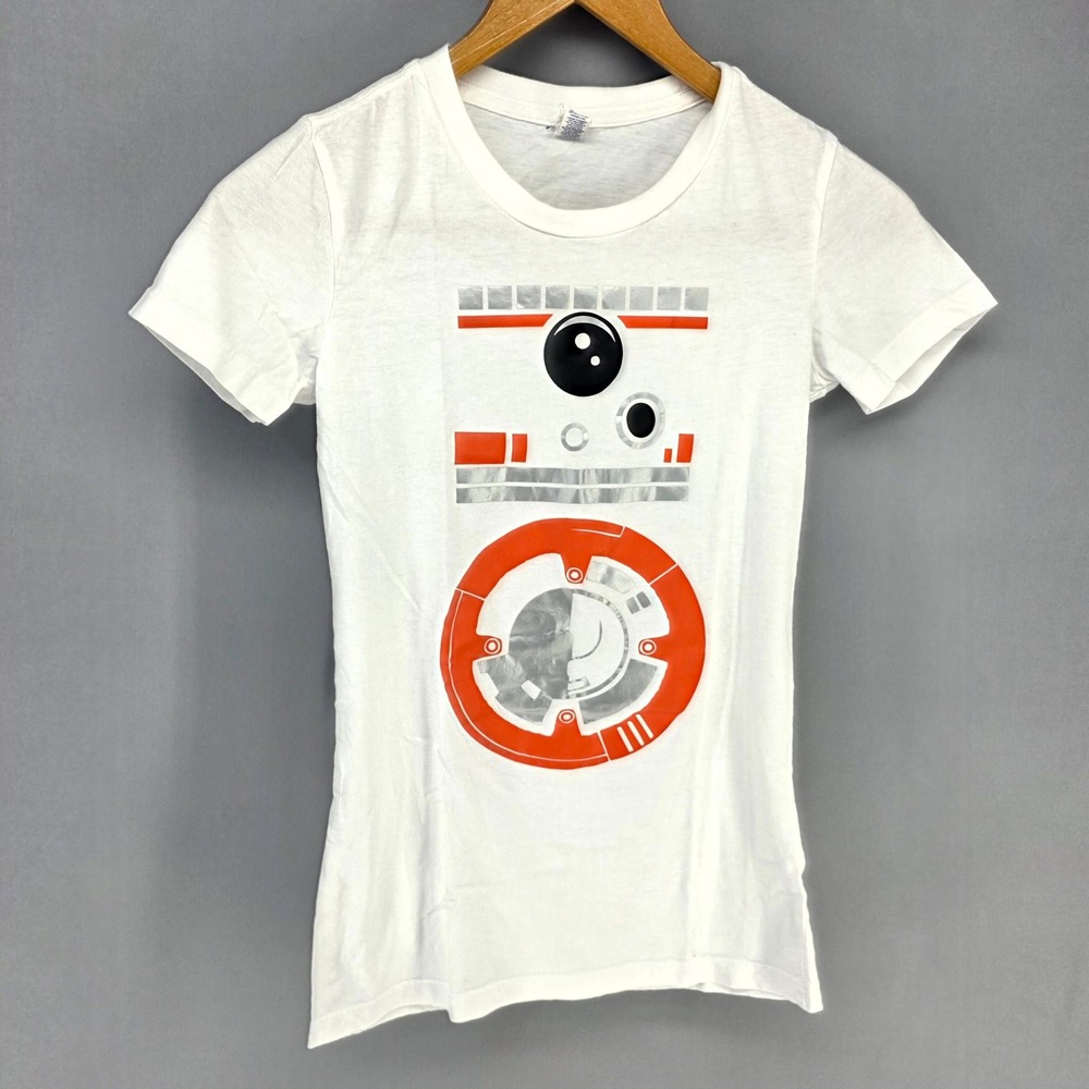 Bella Star Wars BB-8 Droid Graphic Tee Women S White Short Sleeve Sci-Fi Top